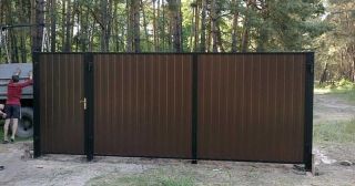 Купить распашные ворота из профнастила Александров, цена от 2783 руб.